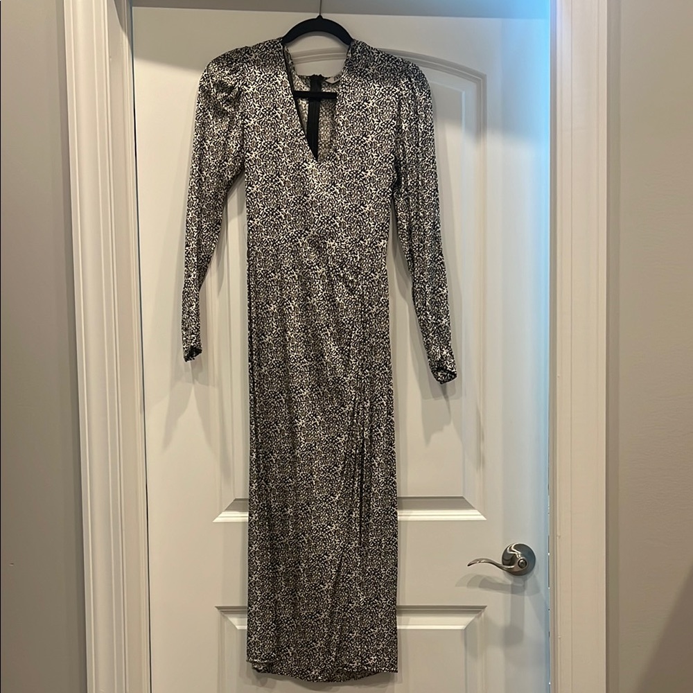 Black and White Patterned Zara Dress